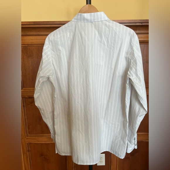 Marimekko Jokapoika Shirt Unisex Striped White and Light Gray Size S - Picture 5 of 16
